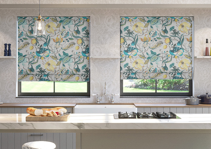 Morton, Teal - Roman Blind - Image 3
